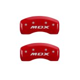 MGP 4 Caliper Covers Front Acura Rear MDX Red Finish Silver Characters thumbnail 6