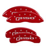 MGP 4 Caliper Covers Engraved Front & Rear Red Finish Silver F-150 (2015) thumbnail 4