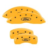 MGP 4 Caliper Covers Engraved F & R Oval Logo/Ford Yellow Finish Black Char 2002 Ford Crown Victoria thumbnail 4