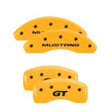 MGP 4 Caliper Covers Engraved Front Mustang Rear Sn95/Gt Yellow Finish Black Char 1997 Ford Mustang thumbnail 8