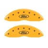 MGP 2 Caliper Covers Engraved Front Oval Logo/Ford Yellow Finish Blk Char 1998 Ford E-150 thumbnail 7