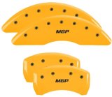 MGP 4 Caliper Covers Engraved Front & Rear MGP Yellow Finish Black Char 2019 Volkswagen Atlas thumbnail 4