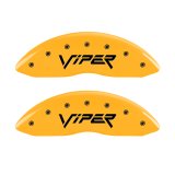 MGP 4 Caliper Covers Engraved Front Viper Rear Snake Yellow Finish Black Char 2002 Dodge Viper thumbnail 4