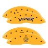 MGP 4 Caliper Covers Engraved Front Viper Rear Snake Yellow Finish Black Char 2002 Dodge Viper thumbnail 9