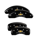 MGP 4 Caliper Covers Engraved F & R Chevy Racing Black Finish Silver Char 2016 Chevrolet Cruze thumbnail 2