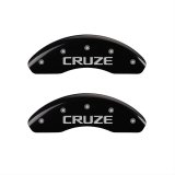 MGP 4 Caliper Covers Engraved Front & Rear Cruze Black Finish Silver Char 2017 Chevrolet Cruze thumbnail 1