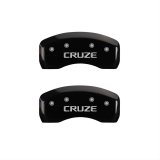 MGP 4 Caliper Covers Engraved Front & Rear Cruze Black Finish Silver Char 2017 Chevrolet Cruze thumbnail 2