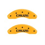 MGP 4 Caliper Covers Engraved Front & Rear Cruze Yellow Finish Black Char 2016 Chevrolet Cruze thumbnail 2
