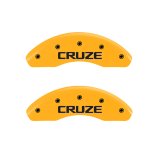 MGP 4 Caliper Covers Engraved Front & Rear Cruze Yellow Finish Black Char 2016 Chevrolet Cruze thumbnail 5