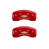MGP 4 Caliper Covers Engraved Front & Rear Chevy Racing Red Finish Silver Char 2019 Chevrolet Malibu thumbnail 9
