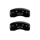 MGP 4 Caliper Covers Engraved Front & Rear Bowtie Black Finish Silver Char 2019 Chevrolet Bolt EV thumbnail 7