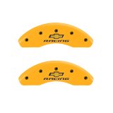 MGP 4 Caliper Covers Engraved F & R Chevy Racing Yellow Finish Black Char 2019 Chevrolet Bolt EV thumbnail 5