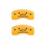 MGP 4 Caliper Covers Engraved F & R Chevy Racing Yellow Finish Black Char 2019 Chevrolet Bolt EV thumbnail 7