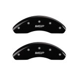 MGP 4 Caliper Covers Engraved Front & Rear MGP Black Finish Silver Char 2019 Chevrolet Bolt EV thumbnail 4