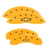 MGP 4 Caliper Covers Engraved Front & Rear MGP Yellow Finish Black Char 2019 Chevrolet Bolt EV thumbnail 3
