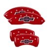 MGP 4 Caliper Covers Engraved F & R 100 Anniversary Red Finish Silver Char 2019 Chevrolet Equinox thumbnail 5