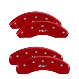 MGP 4 Caliper Covers Engraved Front & Rear MGP Red Finish Silver Characters 2019 Toyota CH-R thumbnail 2