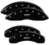 MGP 4 Caliper Covers Engraved Front & Rear MGP Black Finish Silver Char 2019 Nissan Armada thumbnail 6