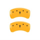 MGP 4 Caliper Covers Engraved Front Pontiac Rear Arrow Yellow Finish Blk Char 2001 Pontiac Firebird thumbnail 2