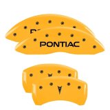 MGP 4 Caliper Covers Engraved Front Pontiac Rear Arrow Yellow Finish Blk Char 2001 Pontiac Firebird thumbnail 6