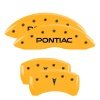 MGP 4 Caliper Covers Engraved Front Pontiac Rear Arrow Yellow Finish Blk Char 2001 Pontiac Firebird thumbnail 8
