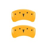 MGP 4 Caliper Covers Engraved Front Pontiac Rear Arrow Yellow Finish Blk Char 2001 Pontiac Firebird thumbnail 9