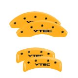 MGP 4 Caliper Covers Engraved Front & Rear MGP Yellow Finish Black Char 2004 Honda Civic thumbnail 5