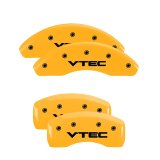 MGP 4 Caliper Covers Engraved Front & Rear Vtech Yellow Finish Black Char 2005 Honda Civic thumbnail 7