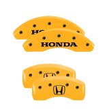 MGP 4 Caliper Covers Engraved Front Honda Rear H Logo Yellow Finish Black Char 1998 Honda Prelude thumbnail 6