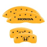 MGP 4 Caliper Covers Engraved Front & Rear MGP Yellow Finish Black Char 1999 Honda Prelude thumbnail 5