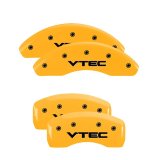 MGP 4 Caliper Covers Engraved Front & Rear Vtech Yellow Finish Black Char 1998 Honda Prelude thumbnail 3