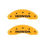 MGP 2 Caliper Covers Engraved Front Honda Yellow Finish Black Characters 1998 Honda Civic thumbnail 2