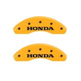 MGP 2 Caliper Covers Engraved Front Honda Yellow Finish Black Characters 1998 Honda Civic thumbnail 3