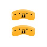 MGP 4 Caliper Covers Engraved Front Honda Rear H Logo Yellow Finish Black Char 2002 Honda Civic thumbnail 2