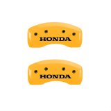 MGP 4 Caliper Covers Engraved Front & Rear Honda Yellow Finish Black Char 2003 Honda Civic thumbnail 2