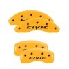 MGP 4 Caliper Covers Engraved Front & Rear MGP Yellow Finish Black Char 2017 Honda Civic thumbnail 6