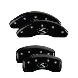 MGP 4 Caliper Covers Engraved Front & Rear MGP Black Finish Silver Char 2018 Honda Accord thumbnail 2
