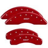 MGP 4 Caliper Covers Engraved Front & Rear MGP Red Finish Silver Characters 2011 BMW 750i thumbnail 2