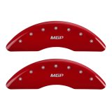MGP 4 Caliper Covers Engraved Front & Rear MGP Red Finish Silver Char 2016 Mercedes-Benz GLE550E thumbnail 4