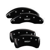 MGP 4 Caliper Covers Engraved Front & Rear MGP Black Finish Silver Char 2018 Hyundai Kona thumbnail 3