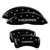MGP 4 Caliper Covers Engraved Front & Rear Mopar Black Finish Silver Char 2017 Chrysler Pacifica thumbnail 1