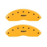 MGP 2 Caliper Covers Engraved Front MGP Yellow Finish Black Characters 1997 GMC Yukon thumbnail 2