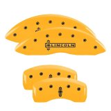 MGP 4 Caliper Covers Engraved Fr Lincoln Rr Star Logo Yellow Finish Blk Char 17 Lincoln Continental thumbnail 2
