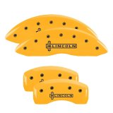 MGP 4 Caliper Covers Engraved Front & Rear Lincoln Yellow Finish Black Char 2019 Lincoln Continental thumbnail 2