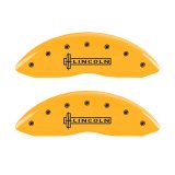 MGP 4 Caliper Covers Engraved Front & Rear Lincoln Yellow Finish Black Char 2019 Lincoln Continental thumbnail 4