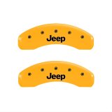 MGP 4 Caliper Covers Engraved Front & Rear Jeep Yellow Finish Black Char 2006 Jeep Wrangler thumbnail 1