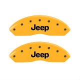MGP 4 Caliper Covers Engraved Front & Rear Jeep Yellow Finish Black Char 2006 Jeep Wrangler thumbnail 2