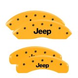MGP 4 Caliper Covers Engraved Front & Rear Jeep Yellow Finish Black Char 2006 Jeep Wrangler thumbnail 3
