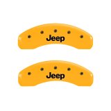 MGP 4 Caliper Covers Engraved Front & Rear Jeep Yellow Finish Black Char 2006 Jeep Wrangler thumbnail 9