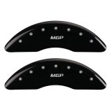 MGP 4 Caliper Covers Engraved Front & Rear MGP Black Finish Silver Char 2018 Genesis G80 thumbnail 2